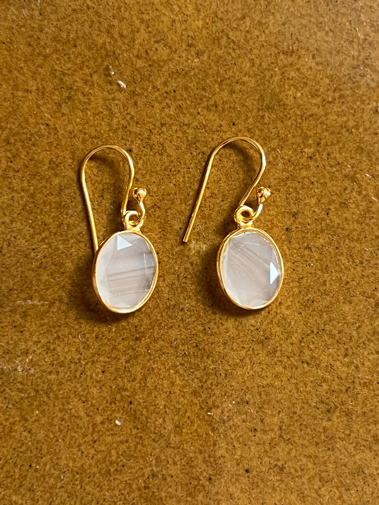 HELL YEAH CLAY AND GOLD TEAR DROP EARRINGS