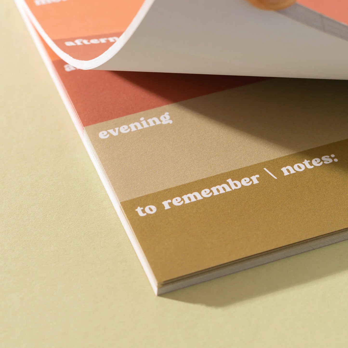 A5 Daily Planner Pad | Muted Colour Block Notepad