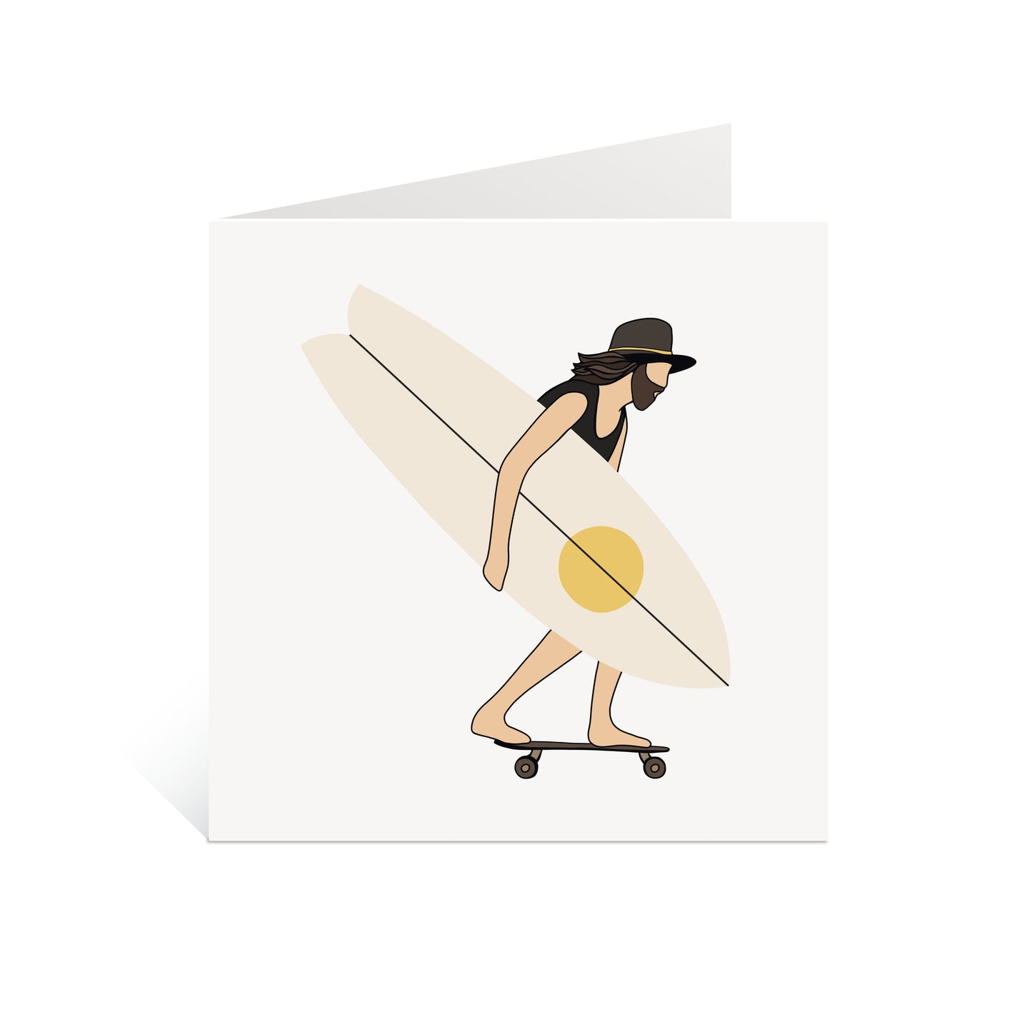 Surf / Skate Boarding Keen Greeting Card - Surf Culture Art -New In