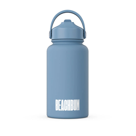 BEACH BUM 1 LITRE WATER BOTTLE - SEA BLUE