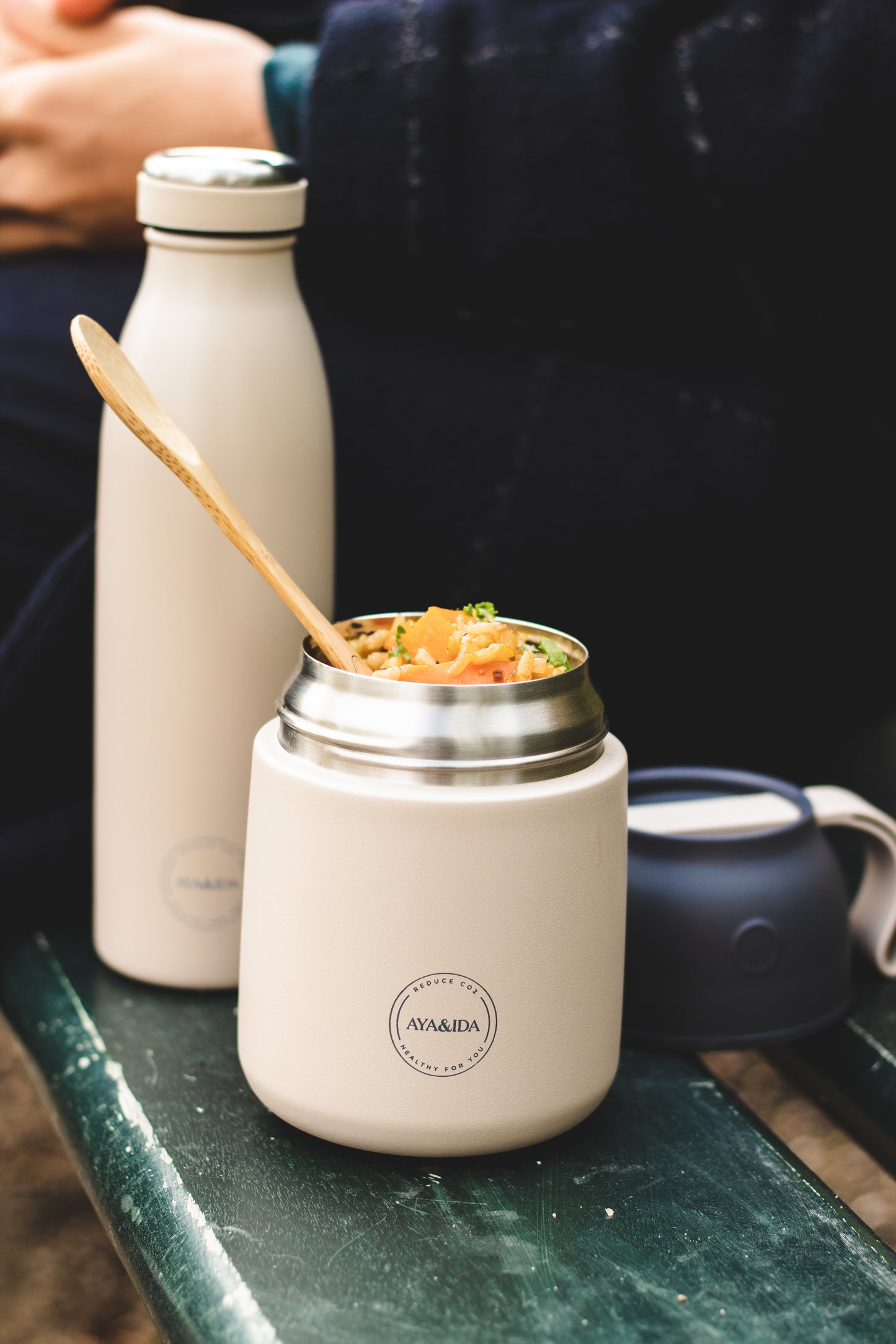 AYA&IDA Food’ie Lunch Box 500 ml Cream Beige