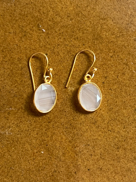 HELL YEAH CLAY AND GOLD TEAR DROP EARRINGS