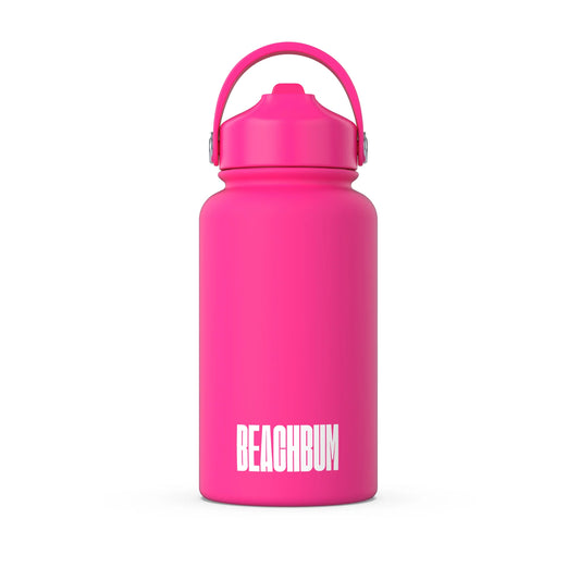 BEACH BUM WATER BOTTLE - COSMO PINK
