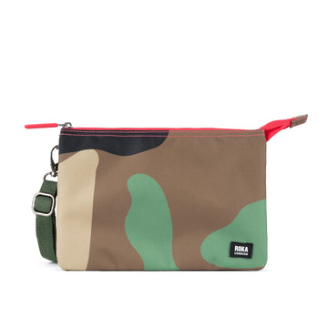 ROKA CARNABY CROSSBODY XL VINTAGE CAMO RECYCLED CANVAS