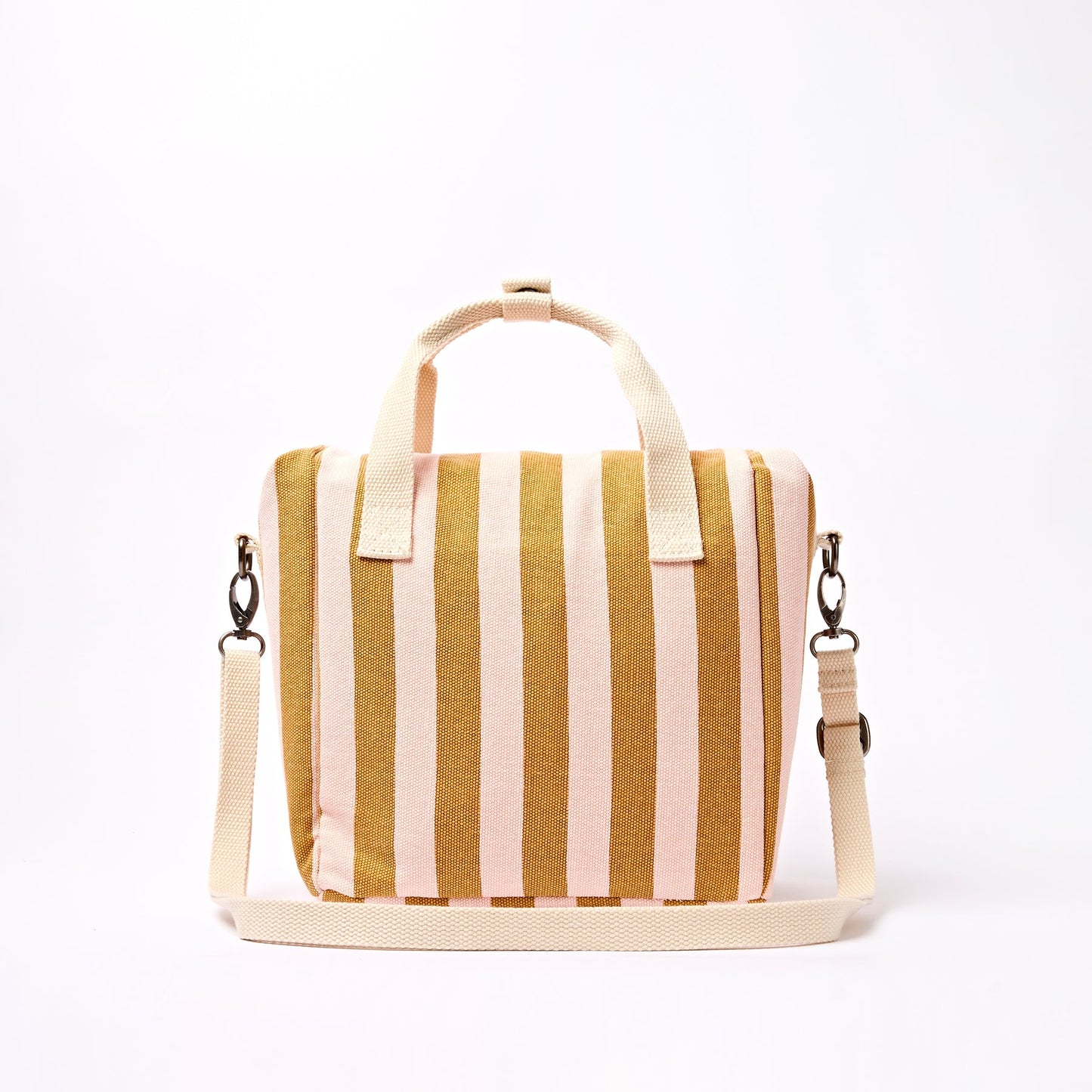 ROKA HAMPSTEAD LUNCH BAG IN ROSE GOLD STRIPE