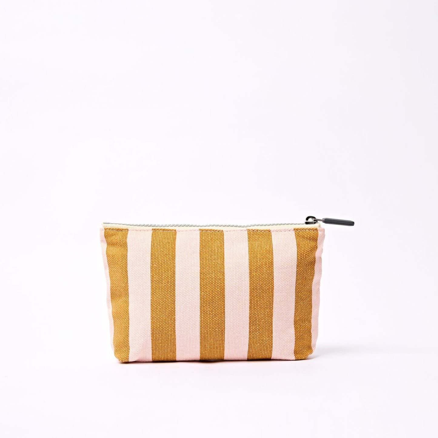 ROKA MAIDA VALE POUCH IN ROSE GOLD STRIPE