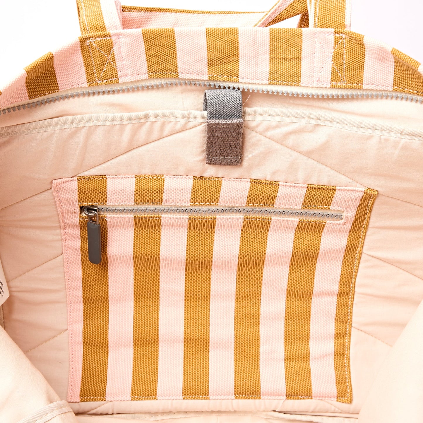 ROKA MARYLEBONE TOTE BAG IN ROSE GOLD STRIPE