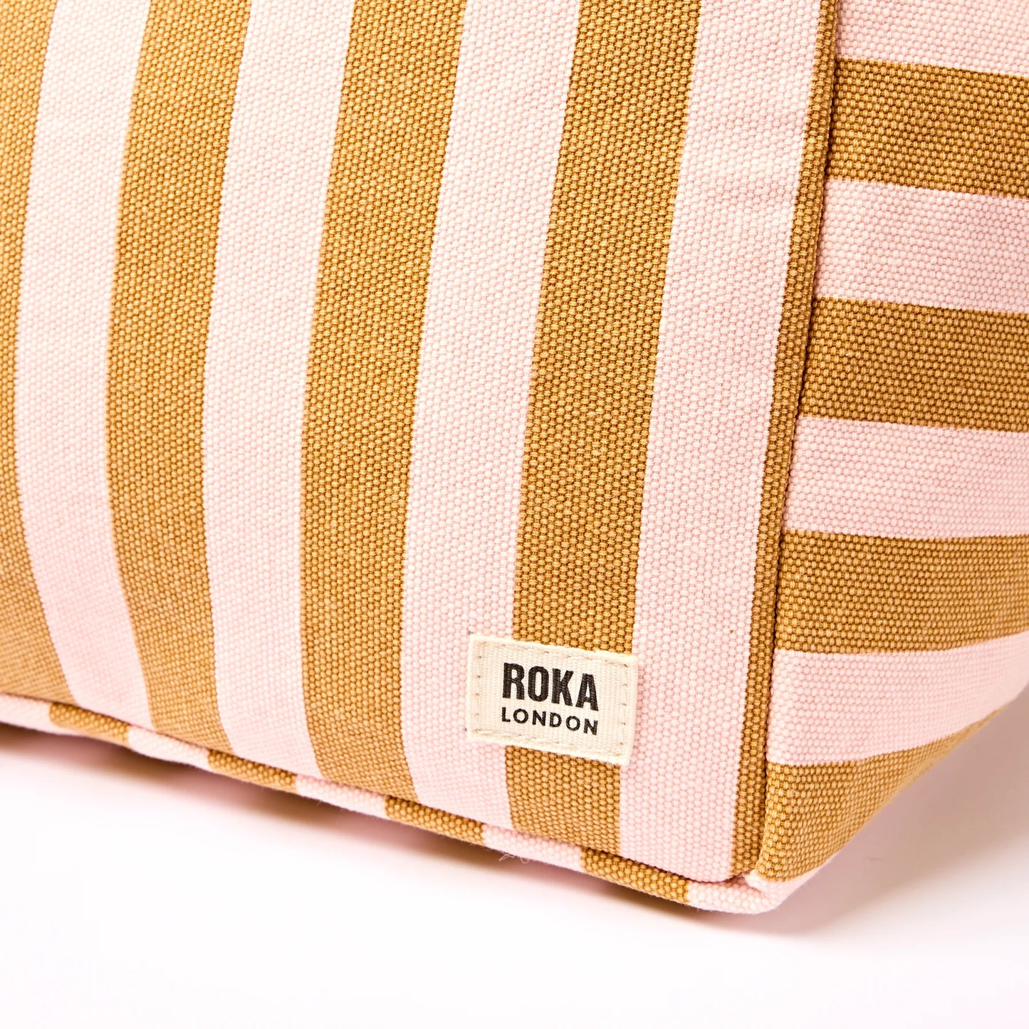 ROKA MARYLEBONE TOTE BAG IN ROSE GOLD STRIPE