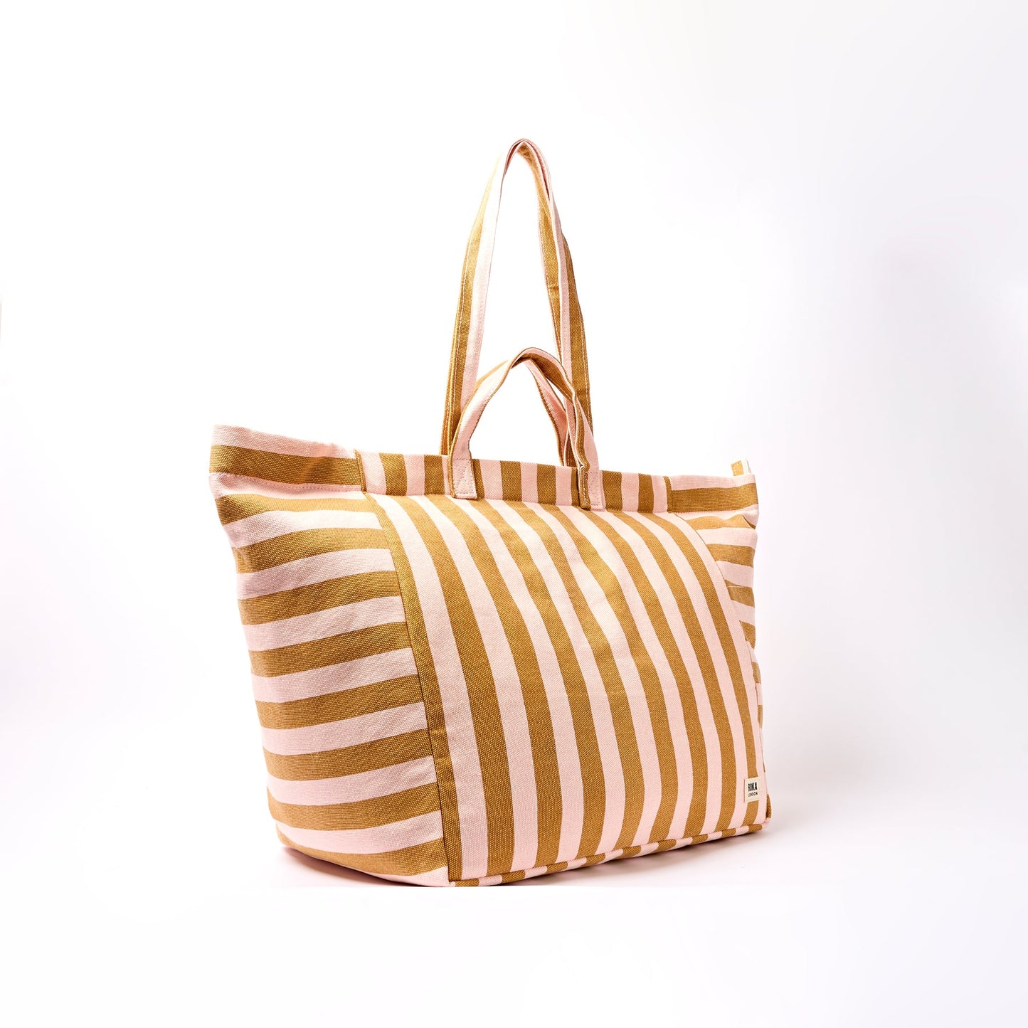 ROKA MARYLEBONE TOTE BAG IN ROSE GOLD STRIPE