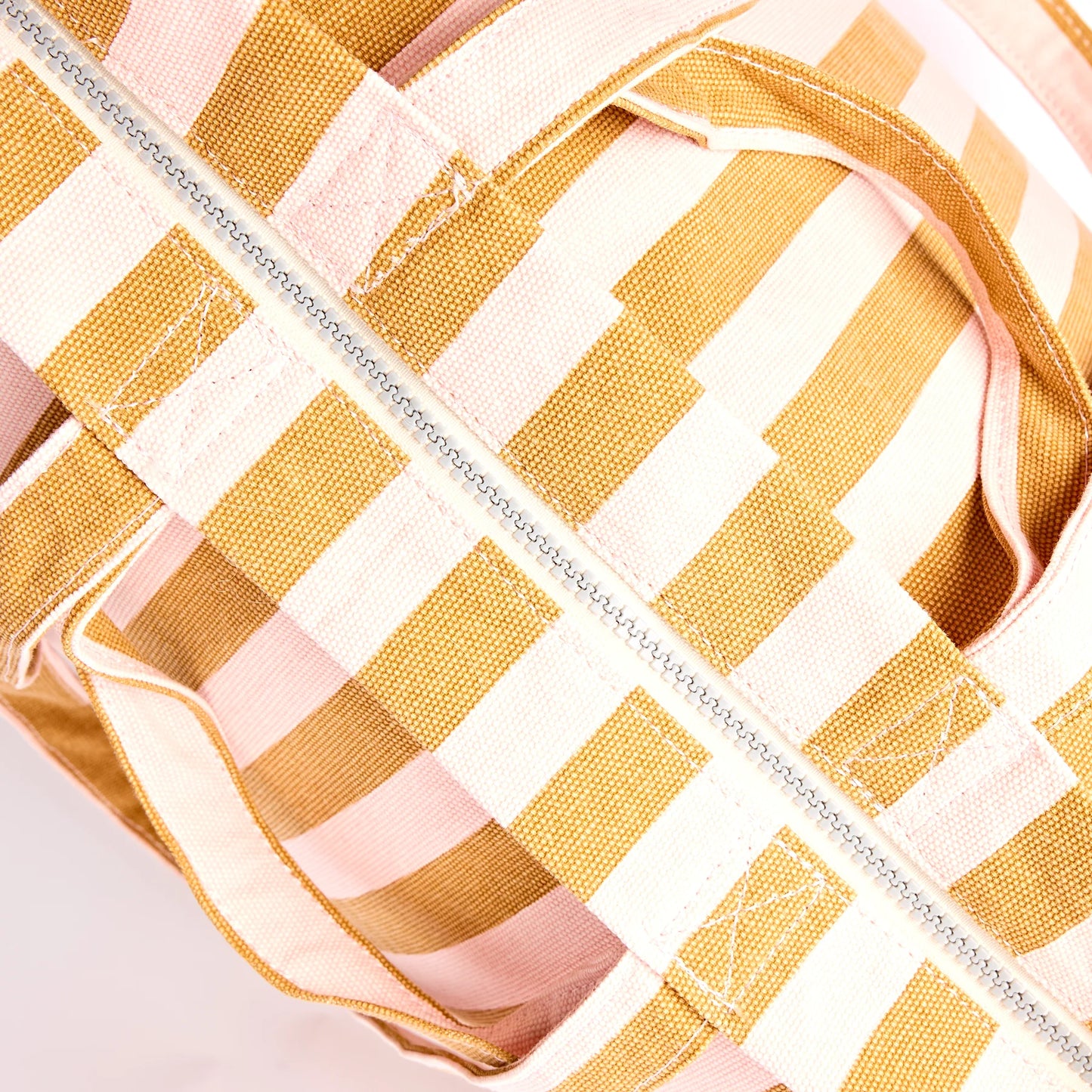 ROKA MARYLEBONE TOTE BAG IN ROSE GOLD STRIPE