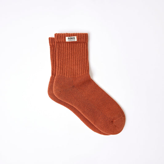 ROKA WINDSOR CREW SOCKS FOR WOMEN IN BRAN