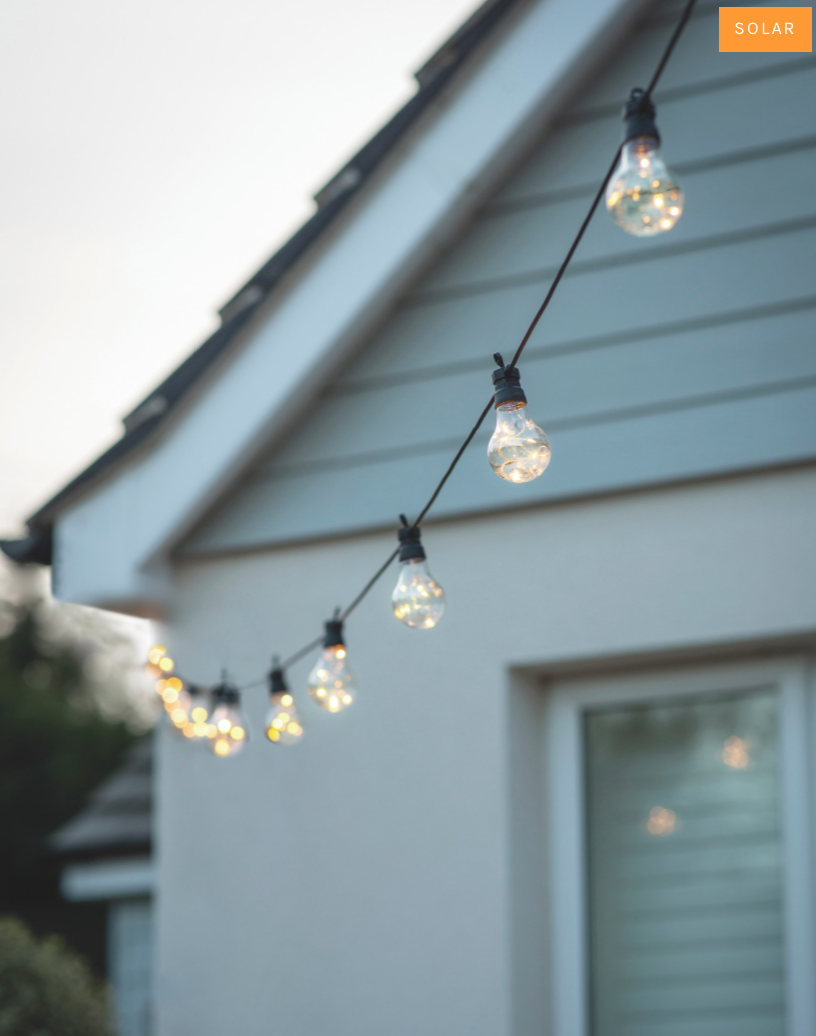 SOLAR FESTOON CLASSIC LIGHTS - 20 BULBS