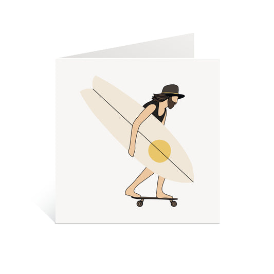 Surf / Skate Boarding Keen Greeting Card - Surf Culture Art -New In