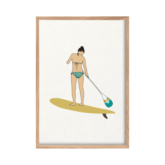 PADDLE BOARD  FINE ART SURF PRINT - A5